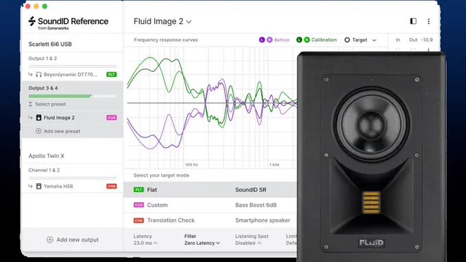 Fluid Audio Image 2 Studio Monitors With Integrated SoundID Reference Now Available
Read More https://audioxpress.com/news/fluid-audio-image-2-studio-monitors-with-integrated-soundid-reference-now-available

Sonarworks announced the global availability of the Fluid Image 2 studio monitors. In November 2022, Fluid Audio announced a partnership with Sonarworks which delivers a complete pro studio monitoring solution, built around its Image 2 studio monitors and SoundID Reference. The room calibration software is integrated directly into Image 2 studio monitors, giving users the ability to load SoundID Reference export files into each monitor’s native DSP right after calibration. 
#activemonitors #embeddedprocessing #nearfieldmonitors 