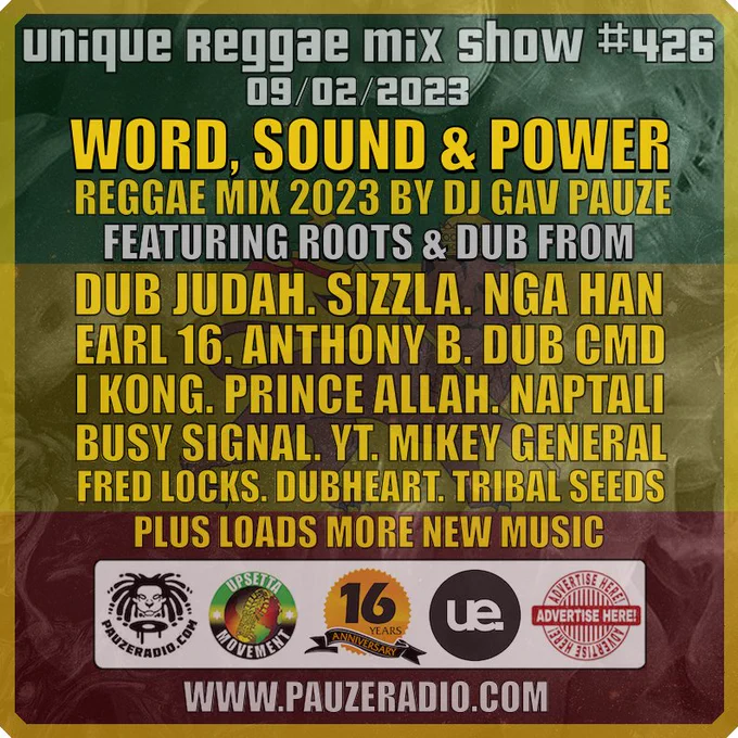New episode of the 'Unique Reggae Mix Show'
Word, Sound & Power Reggae Mix 2023: 

Stream here  ➡️  https://pauzeradio.com/reggae-mix-show/word-sound-power-reggae-mix-2023/

Selected, mixed & produced by DJ @Gav_Pauze

#ReggaeMusic #Reggae #Roots #Culture #Dub #NewMusic #Vinyl #records #vinylrecords #Pauzeradio