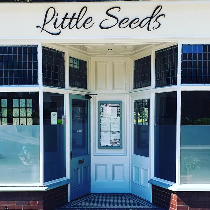 The entrance to Little Seeds, Staffordshire, on a sunny day