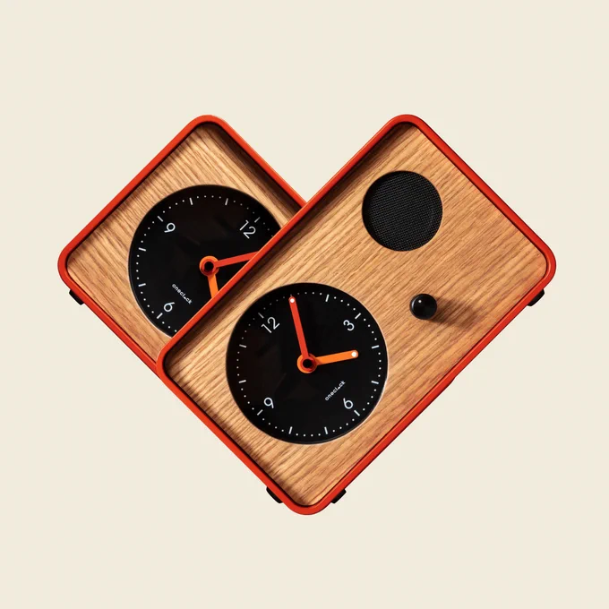 Two clocks shaped like heart