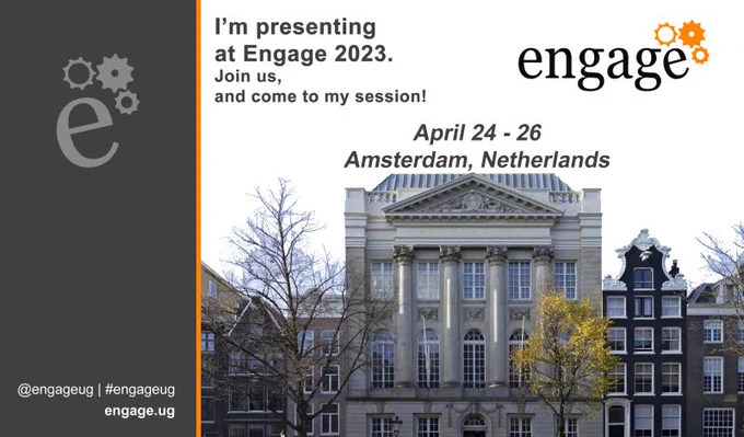 Presenting at Engage UG, picture of Felix Meritis Building