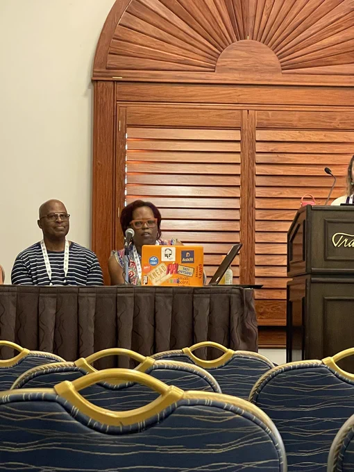 Picture of Beatrice Pulliam of Providence Public Library presenting at JCLC 2022
