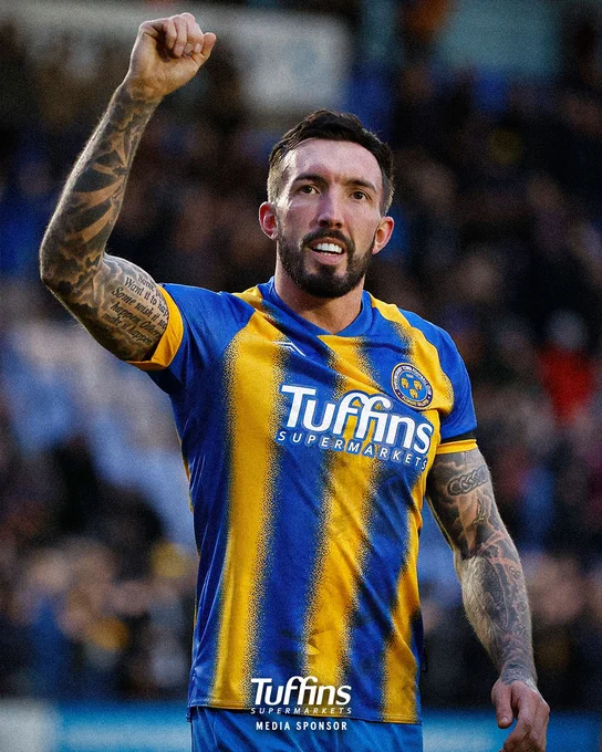 Ryan Bowman celebrates at full-time