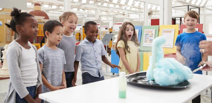 Kids at a science festival