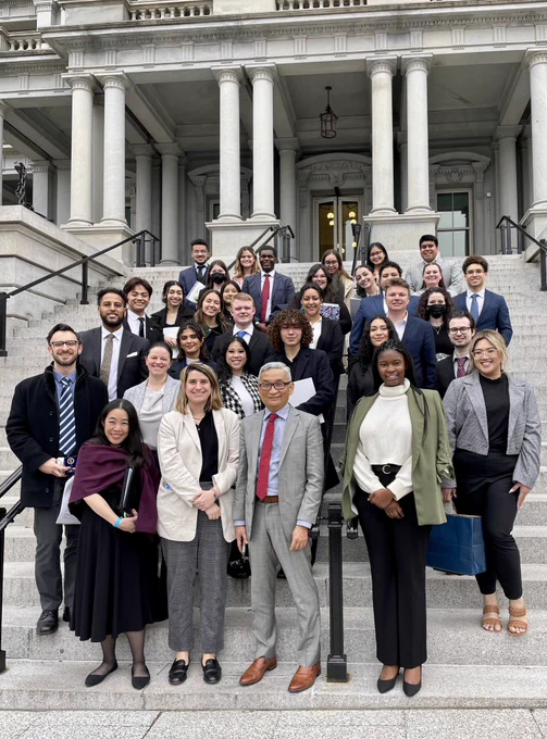 On the Navy Steps in front of the Eisenhower Executive Old Building