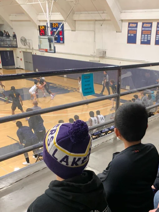 Kids watching Citrus College men’s basketball game vs Cypress