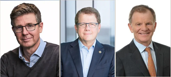 Grocery CEOs (from left): Galen Weston Jr (Loblaw Companies Ltd), Michael Medline (Empire Company Limited), Eric La Flèche (METRO Inc:). / IST composite