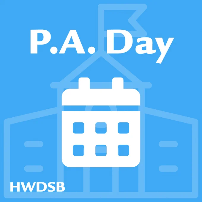 Image of calendar icon with text: P.A. Day