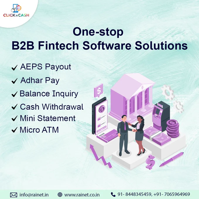 Rainet Technology is the best company in Fintech Software Development Services. Our top Fintech Software Solution is:-
- AEPs API Integration
- BBPs API Integration
- Domestic Money Transfer
- Recharge API
- PAN API Integration