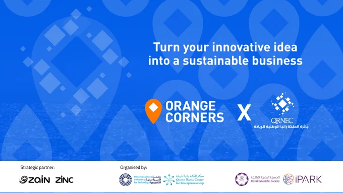 Applications are now open! Apply to this year’s Orange corners special edition of the Queen Rania National Entrepreneurship competition 
Registration link: https://forms.gle/qrf5ro7AAVmW1W7U7
The deadline: April 15th, 2023

