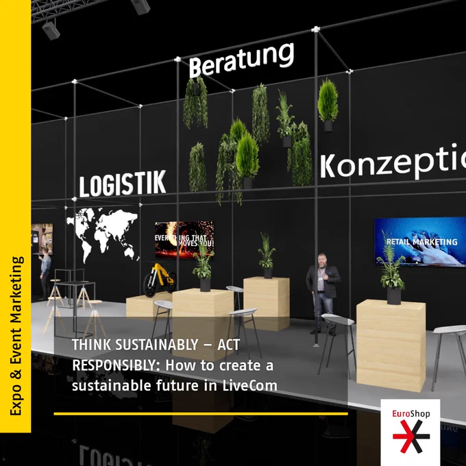 Ainimation of the special area Think Sustainably - act responsibly. 