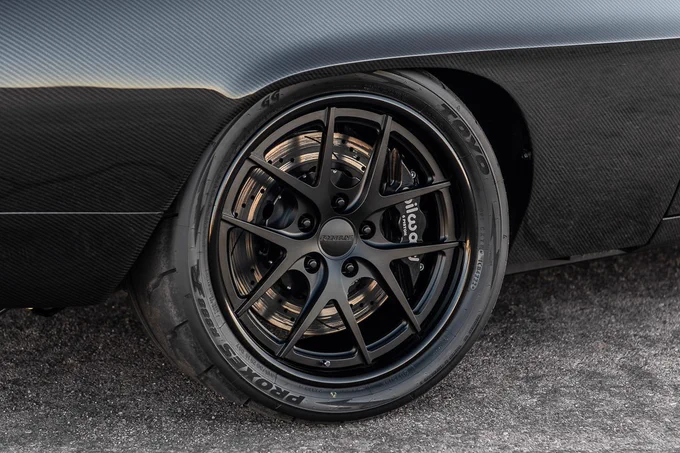 Finale Speed’s “Viral” Carbon Fiber 1969 Chevrolet Camaro on Forgeline Forged Three Piece VX3C Wheels, wheel closeup