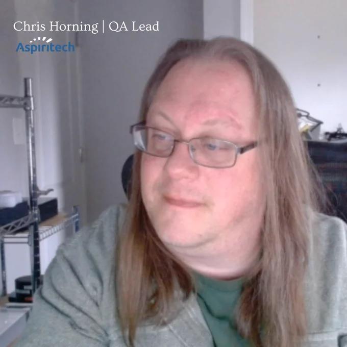 Photo of Chris Horning - male with long straight light hair and glasses