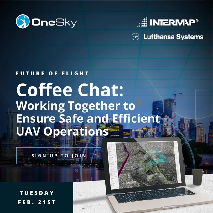 Join us for our next Coffee Chat, Feb 21,  with Intermap and Lufthansa Systems. 
