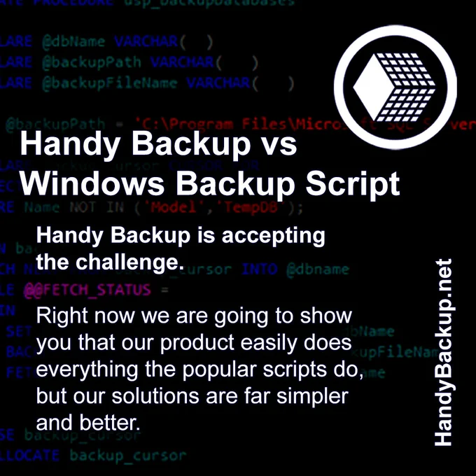 Backup Script for Windows VS Software -> Handybackup.net