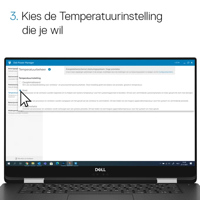 Choose the Thermal Setting you want