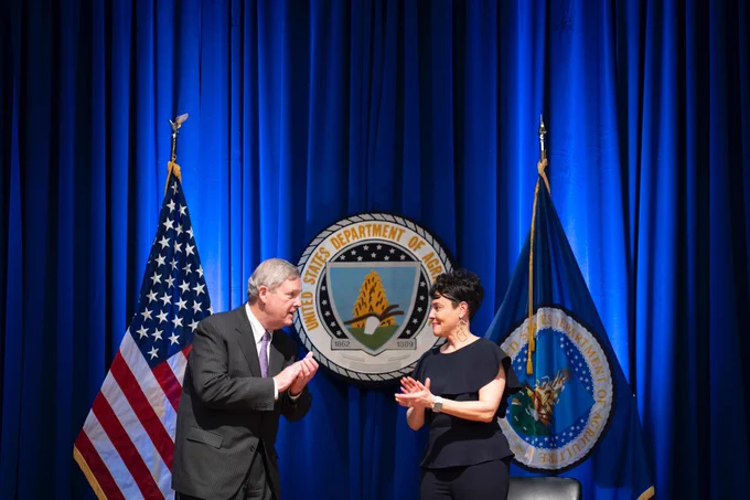 Secretary Vilsack and Deputy Secretary Bronaugh presenting at USDA's Honor Awards