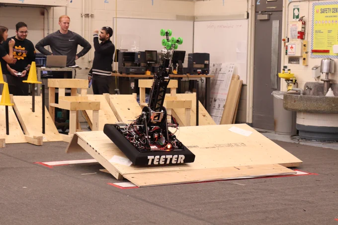 Our robot on the charge station.