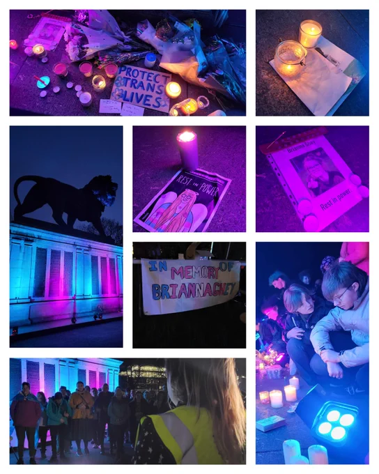 Collage of photos by Kerry Kleis Images from the vigil