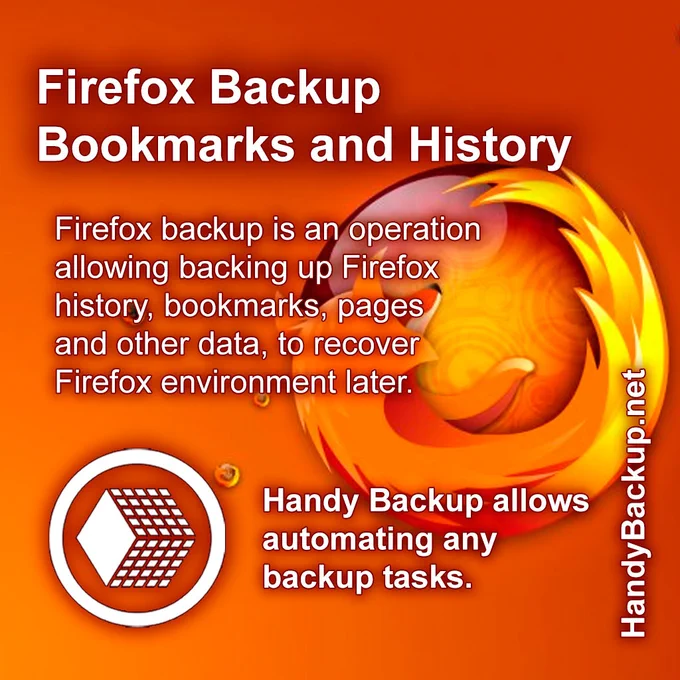 Firefox Backup Bookmarks and History -> Handybackup.net