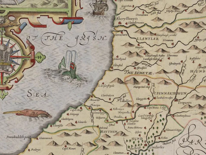 Map of 'Cardigan Shyre' by John Speed