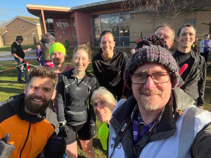 Group of parkrunners standing together for a selfie