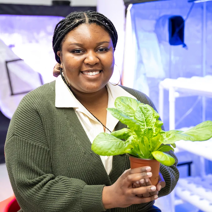Winston-Salem State University’s Astrobotany Lab provides undergraduates with opportunities to work with NASA and shadow scientists and researchers at the Kennedy Space Center. The partnership between WSSU and NASA was forged by Assistant Professor Rafael Loureiro. 
 
