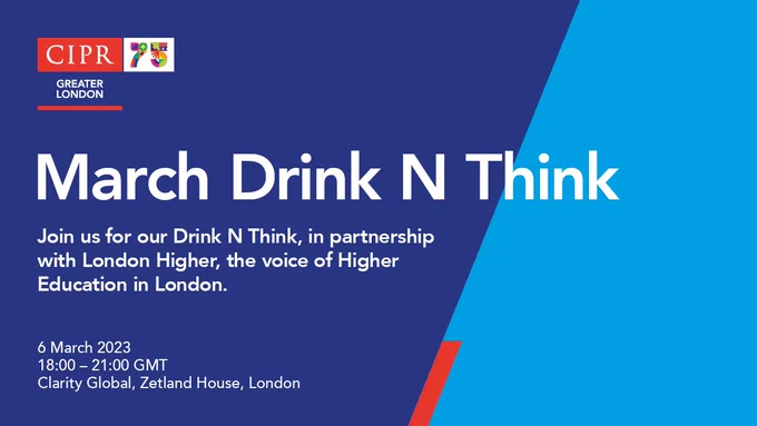 CIPR Greater London Group Drink N Think Networking Event