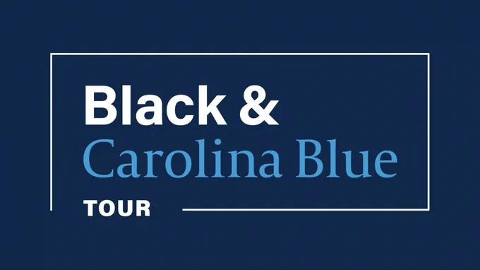 Black & Carolina Blue Tour graphic. 