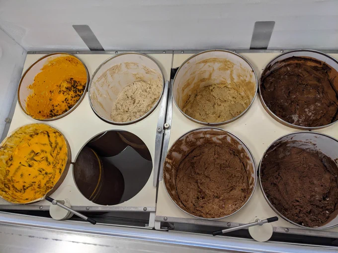 Ice cream including Tiger Stripe
