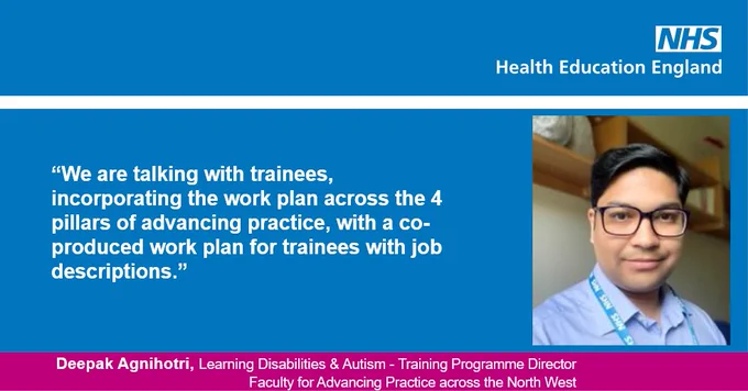 “We are talking with trainees, incorporating the work plan across the 4 pillars of advancing practice, with a co-produced work plan for trainees with job descriptions.”