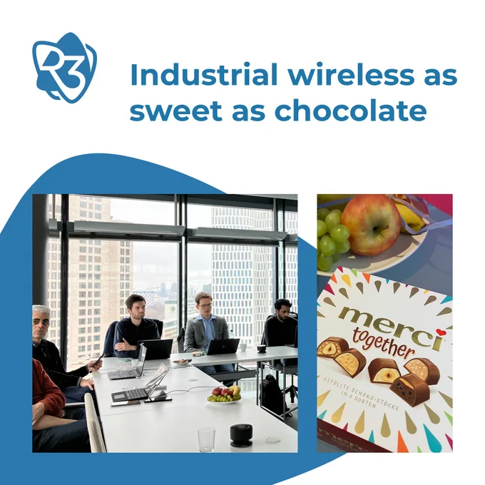 You can see some of the participants of the workshop. In a second picture can be seen a Merci chocolate box.