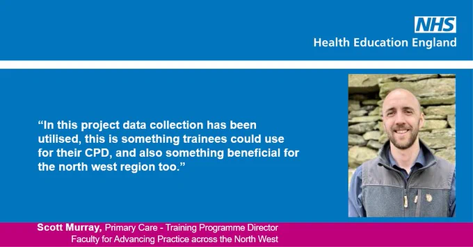 “In this project data collection has been utilised, this is something trainees could use for their CPD, and also something beneficial for the north west region too.” 
