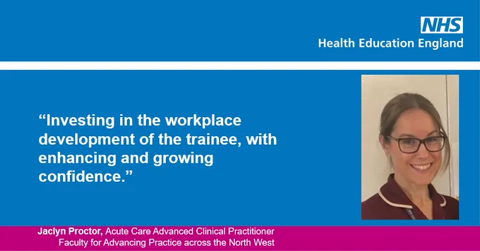 “Investing in the workplace development of the trainee, with enhancing and growing confidence.”