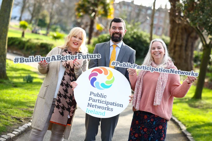 An image of Minister Joe O'Brien launching the Public Participation Network Ireland campaign