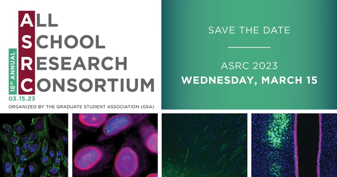 18th Annual ASRC, organized by GSA. Save the date for Wednesday, March 15, 2023.