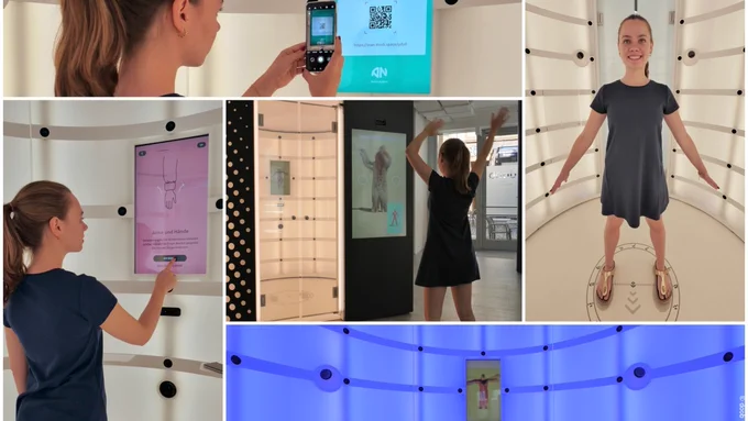 A woman uses the 3D scanner from doob // Copyright: doob