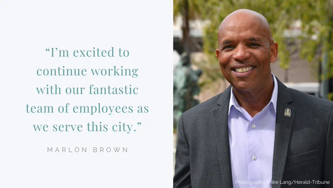 "I'm excited to continue working with our fantastic team of employees as we serve this city." - Marlon Brown
