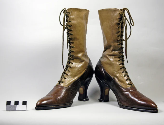 Lace-up boots from the early 1900s.