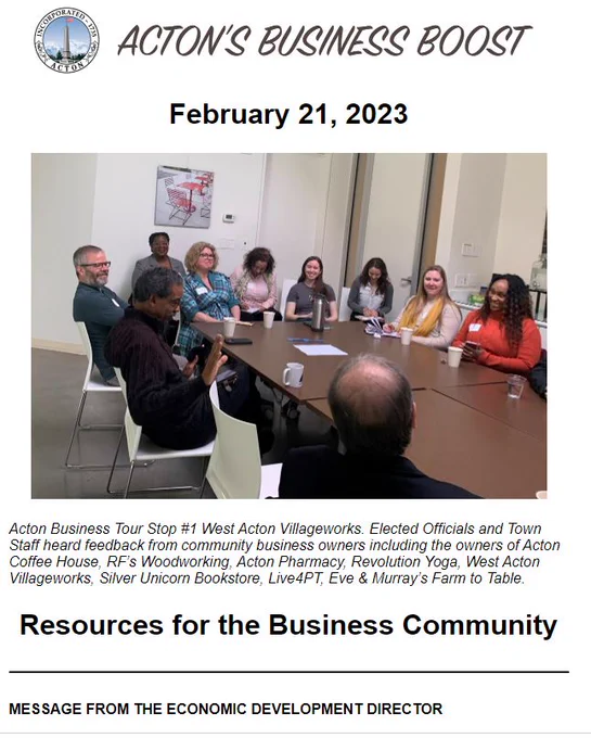 Acton Biz Boost⬆️including the Acton Local Business Tour hosted by Acton Economic Development & MAPC. Many MWCoC Chamber members took part! New Energy✅🔌Efficiency grants 4 Acton business  . Sign-up & check out Acton Biz Boost☑️ https://us14.campaign-archive.com/home/?u=0e992eae15e02d21783b3b006&id=cc5fa05a7a