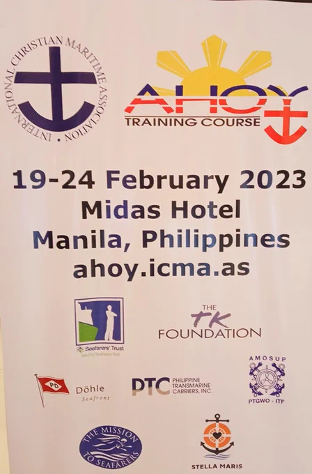 Stella Maris Scalabrinian Network-SMSN present at the International Christian Maritime Association Ahoy training course in the #Philippines from Feb 19-24/2023 #AHOY #ICMA #SMSNETW #trainingcourses #noshippingnoshopping