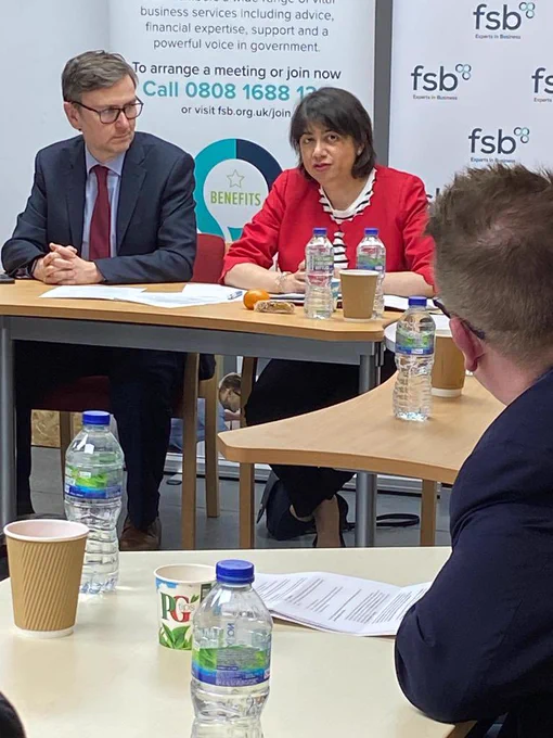 Seema Malhotra MP speaking at small business event in Peterborough
