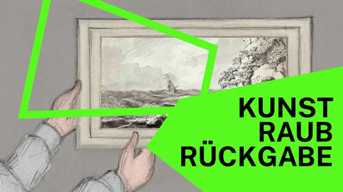 Veranstaltungsgrafik "Kunst, Raub und Rückgabe"