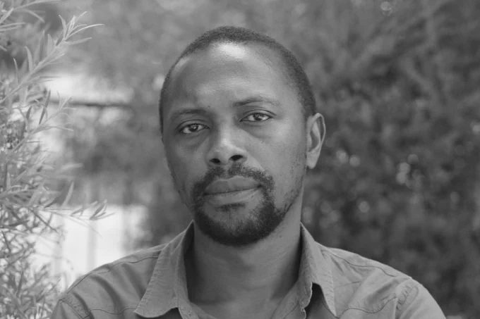 Black and white photograph of Togara Muzanenhamo