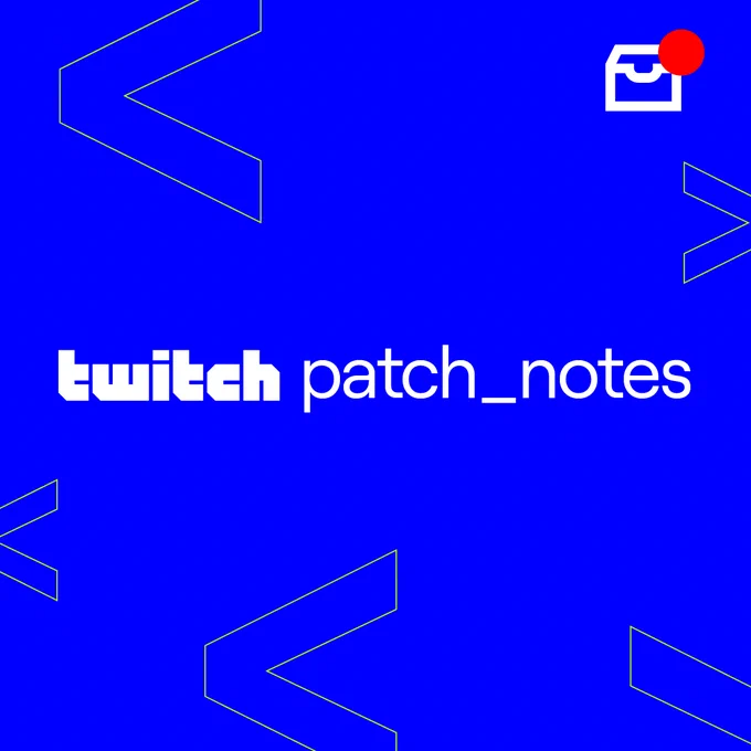 The Twitch Patch Notes logo over a blue background