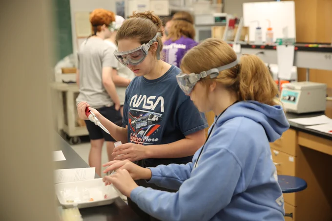 Students in lab