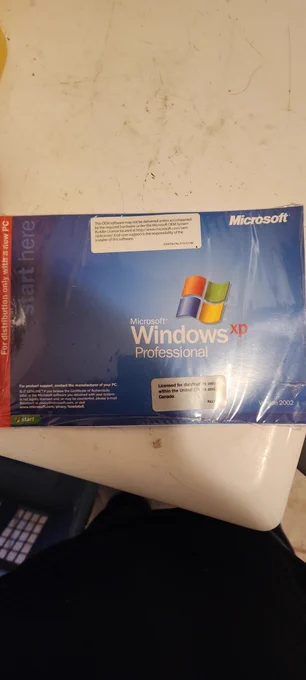 Windows XP operating system install disc unopened