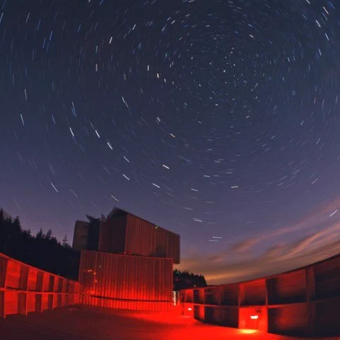 Star trails over Kielder Observatory
