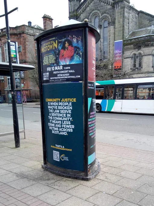 One poster displayed on a pillar in Perth