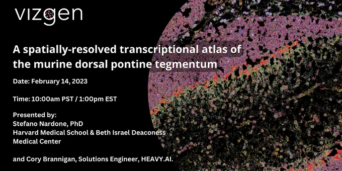 Watch the webinar, "A spatially-resolved transcriptional atlas of the murine dorsal pontine tegmentum" today!